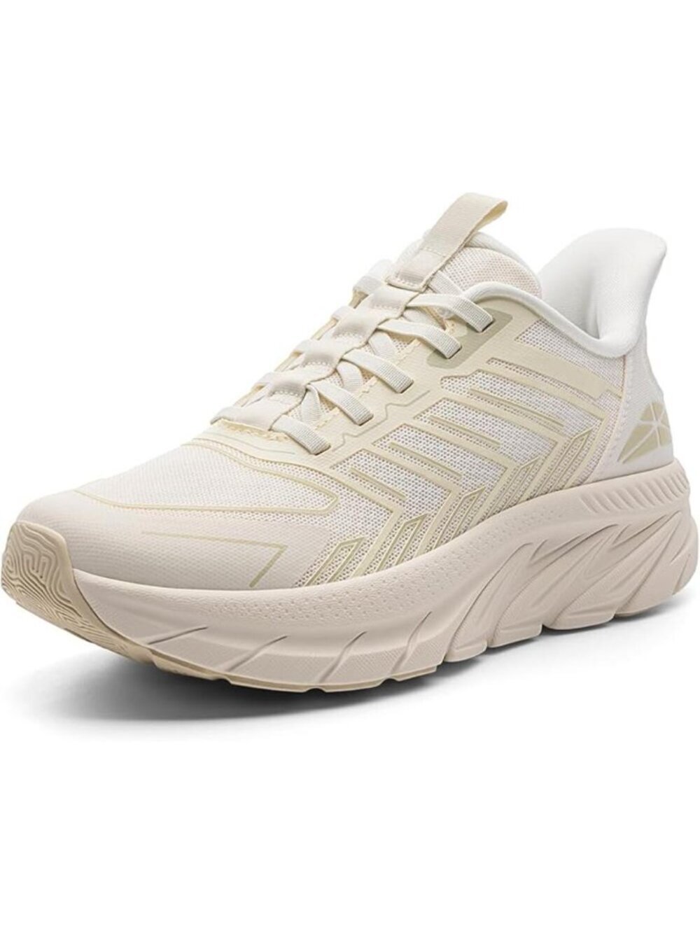 Women's Ivory Slip On Walking Shoes Running Comfortable Breathable Sneakersq
